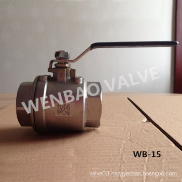 2PC Female Threaded Ball Valve CF8 1000 Wog